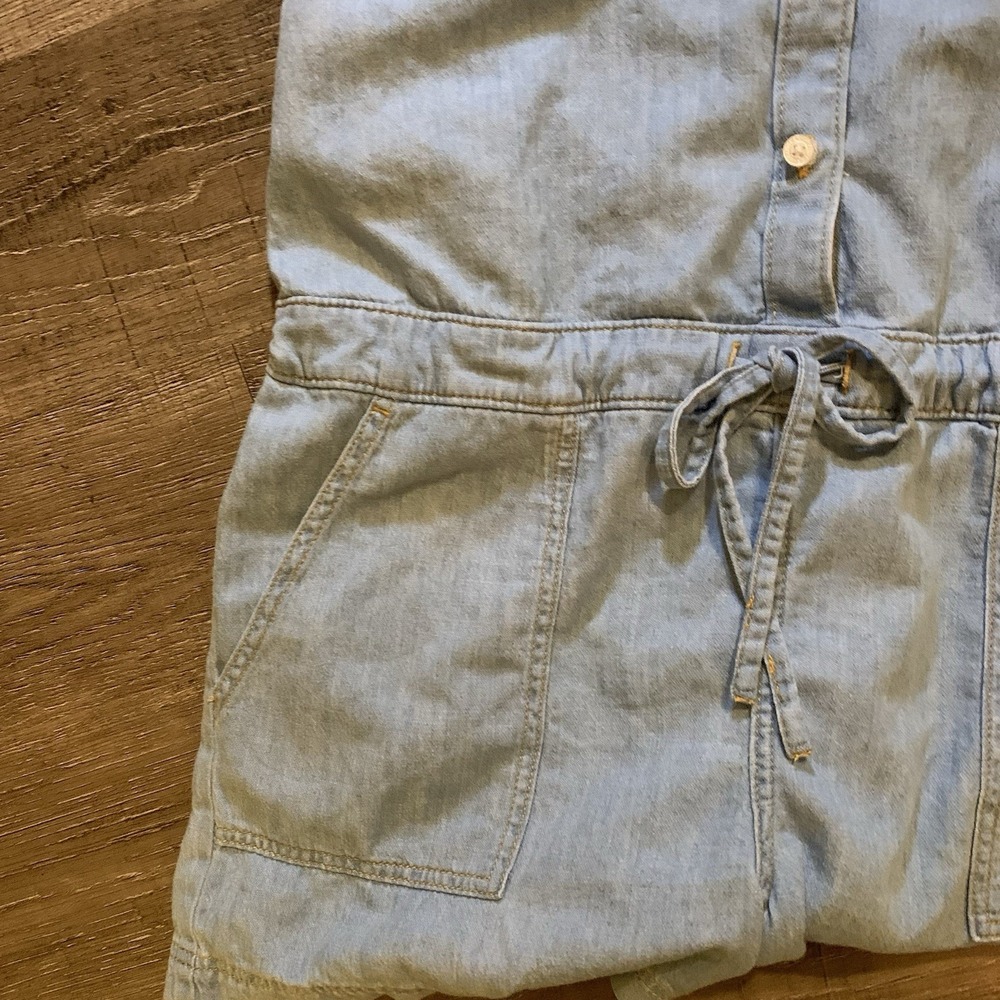 Vtg Wrangler Denim Romper Jumpsuit Shorts Size S - Picture 4 of 5